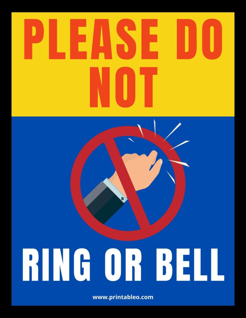 90 Printable Do Not Knock Sign 77