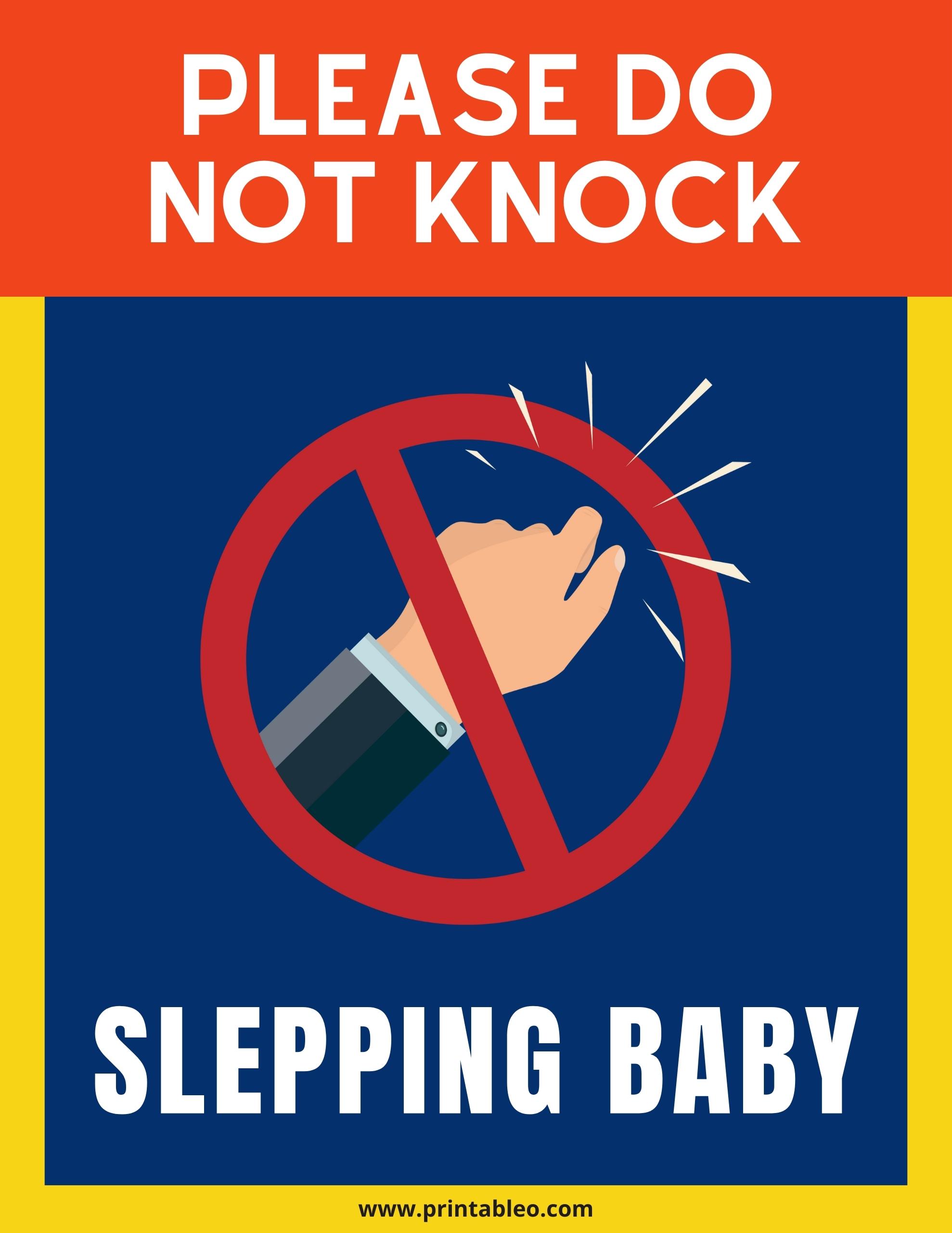 90 Printable Do Not Knock Sign 78