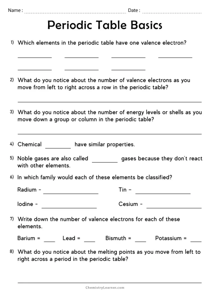 90 Printable Periodic Table Worksheet 26