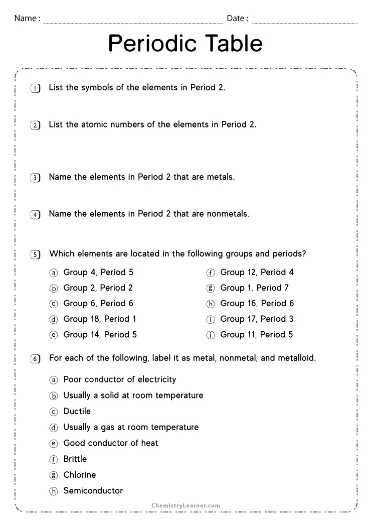 90 Printable Periodic Table Worksheet 27