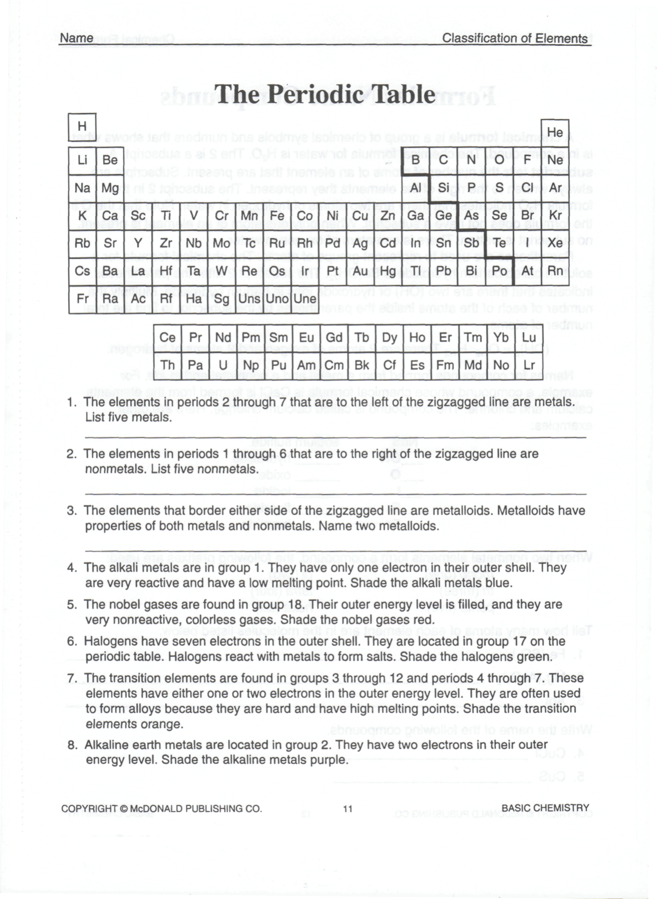 90 Printable Periodic Table Worksheet 28