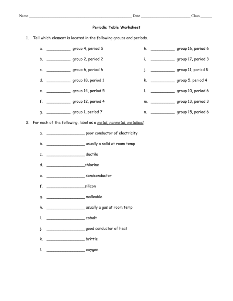 90 Printable Periodic Table Worksheet 29