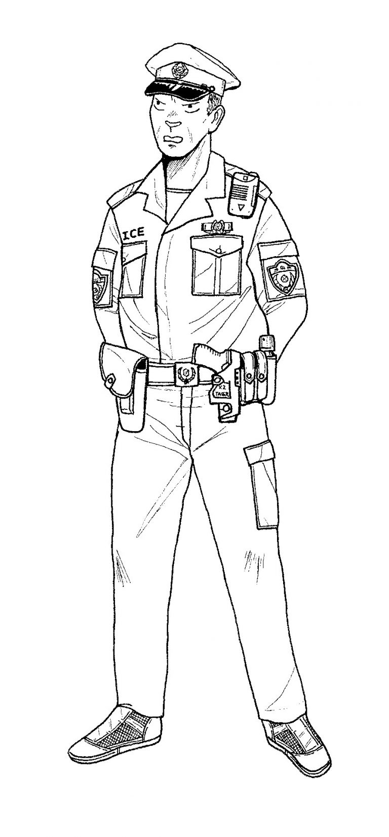 90 Printable Police Officer Uniform Cut Out 62