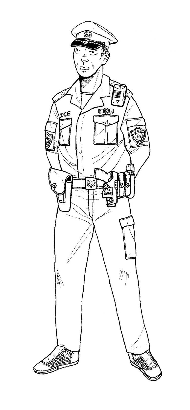 90 Printable Police Officer Uniform Cut Out 78