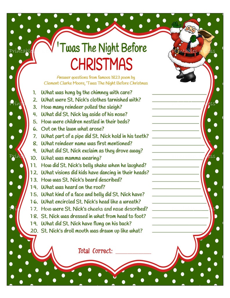 90 The Night Before Christmas Printable 23