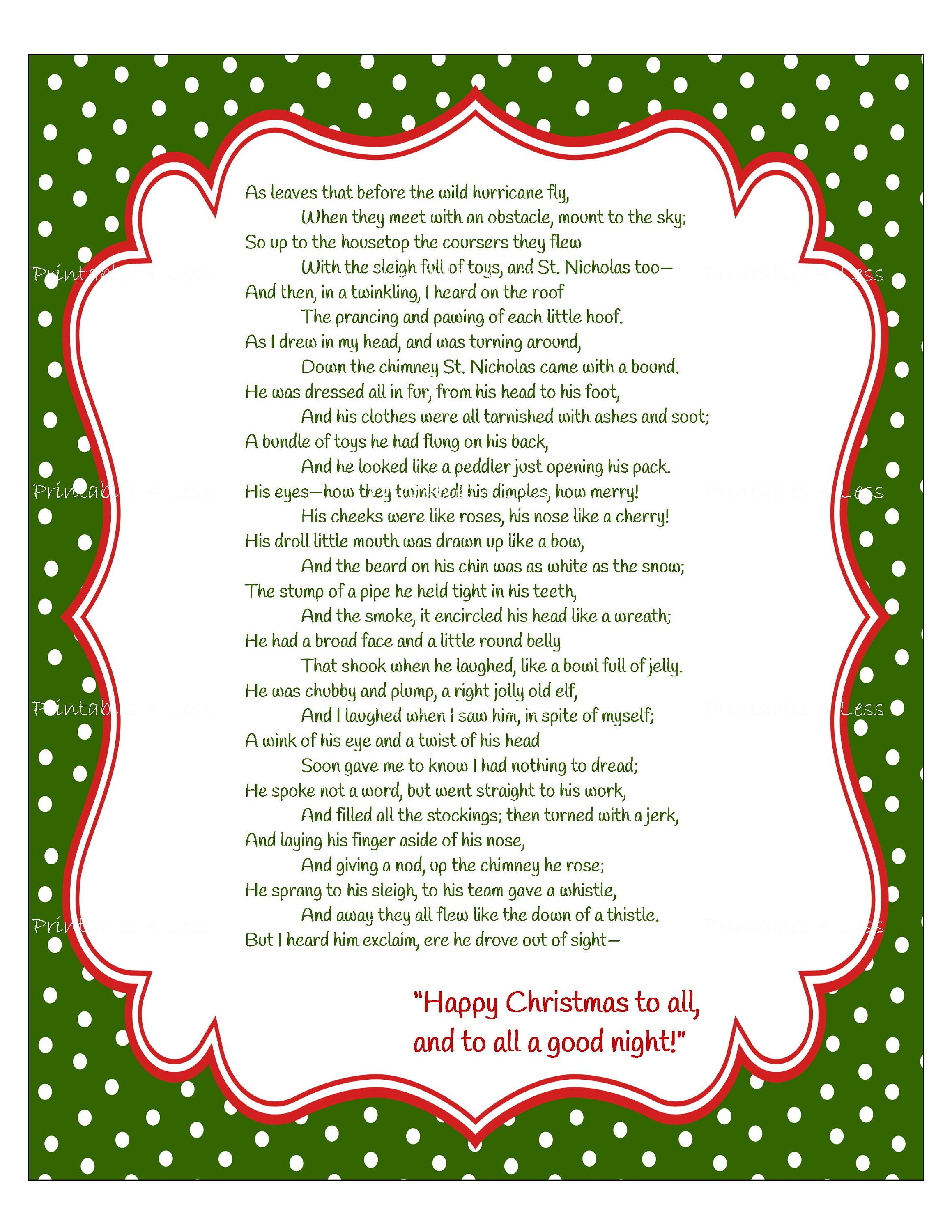 90 The Night Before Christmas Printable 46