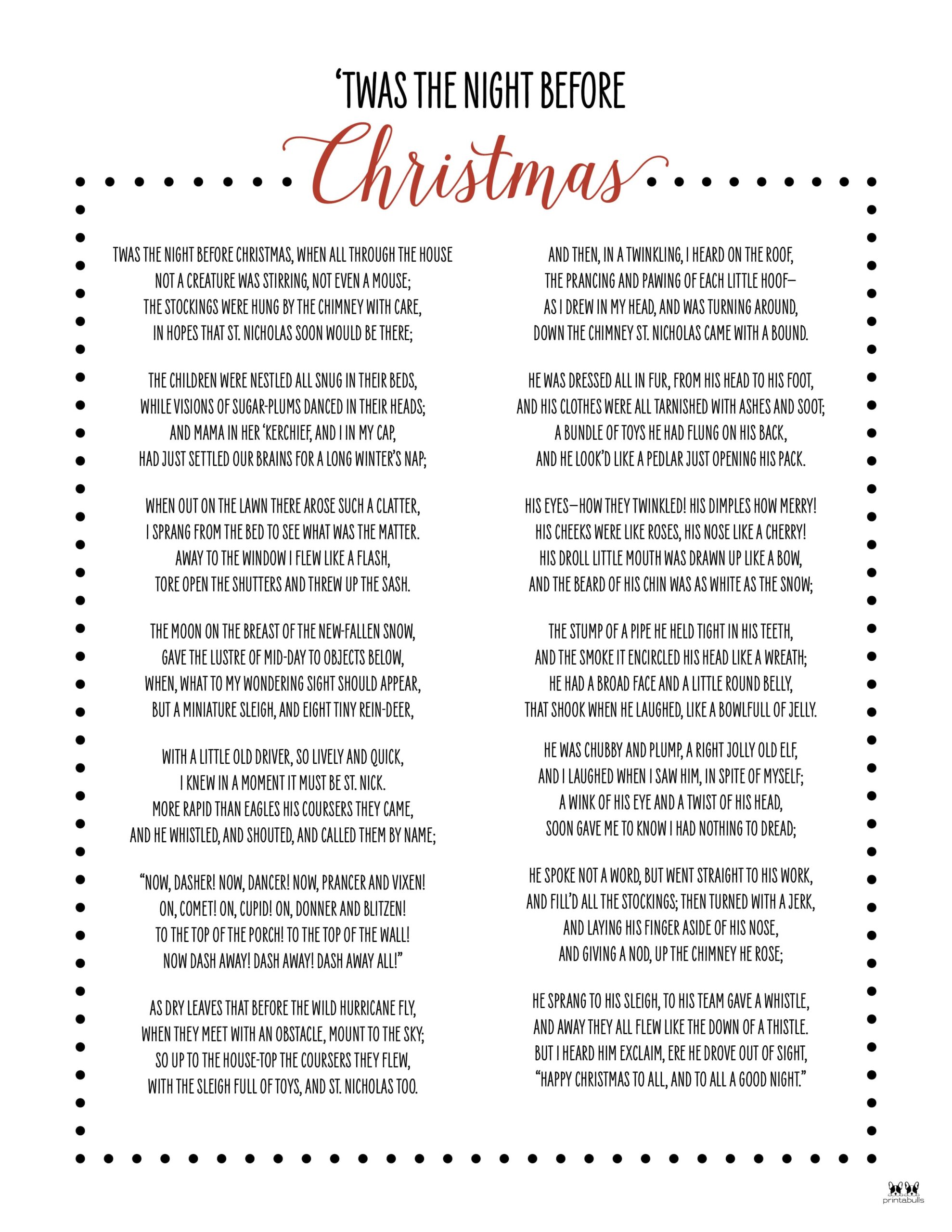 90 The Night Before Christmas Printable 48