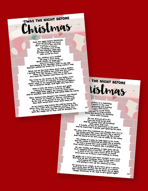 90 The Night Before Christmas Printable 49