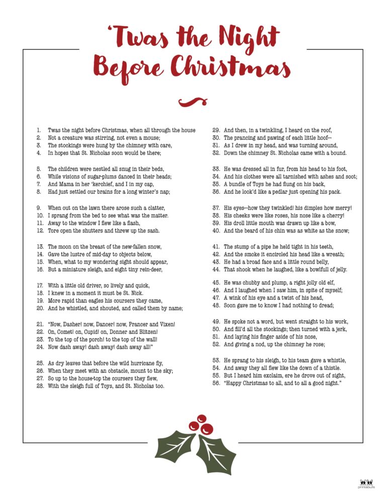 90 The Night Before Christmas Printable 51