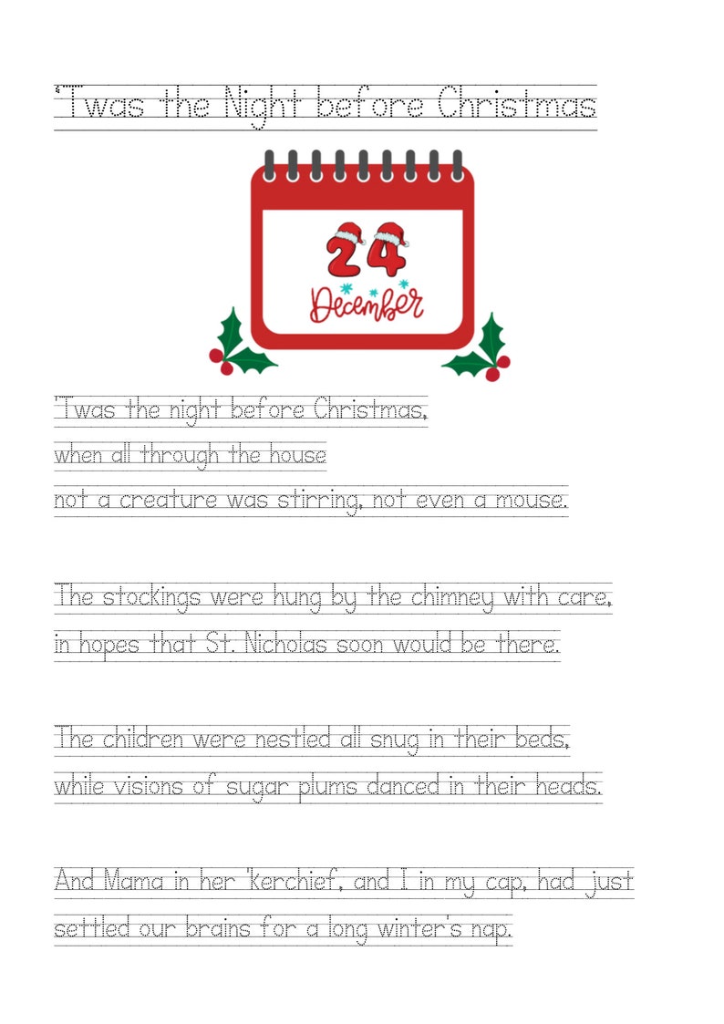 90 The Night Before Christmas Printable 53