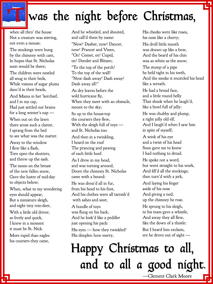 90 The Night Before Christmas Printable 66