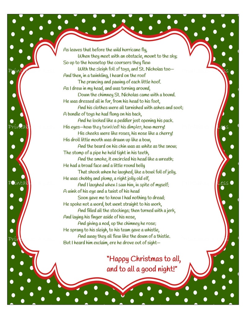 90 The Night Before Christmas Printable 81