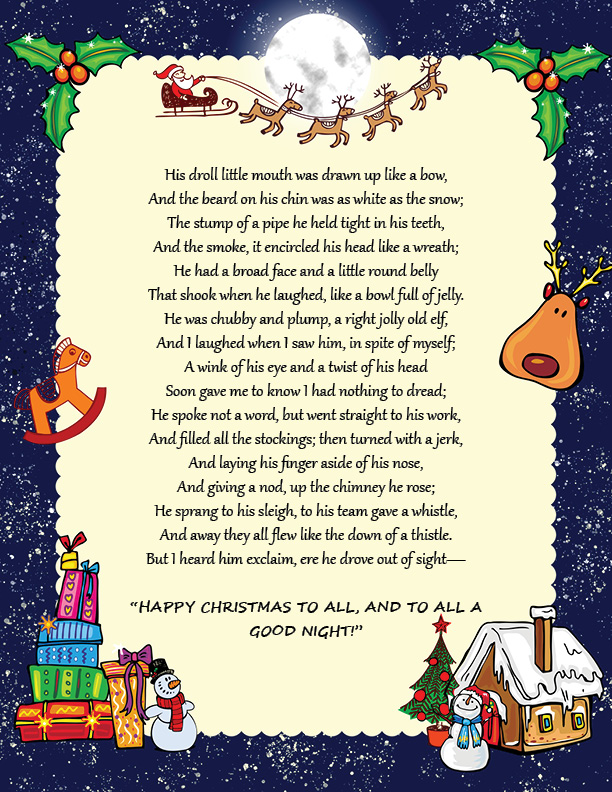 90 The Night Before Christmas Printable 86