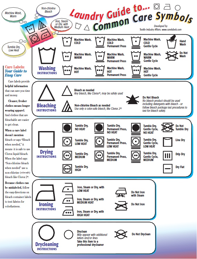 Save 60 Free Printable Laundry Symbols Chart Ideas 40