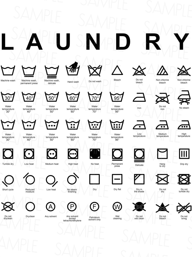 Save 60 Free Printable Laundry Symbols Chart Ideas 41