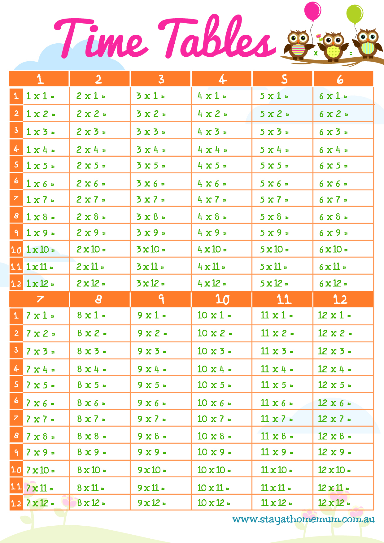 Save 60 Times Table Worksheets Printable Ideas 24