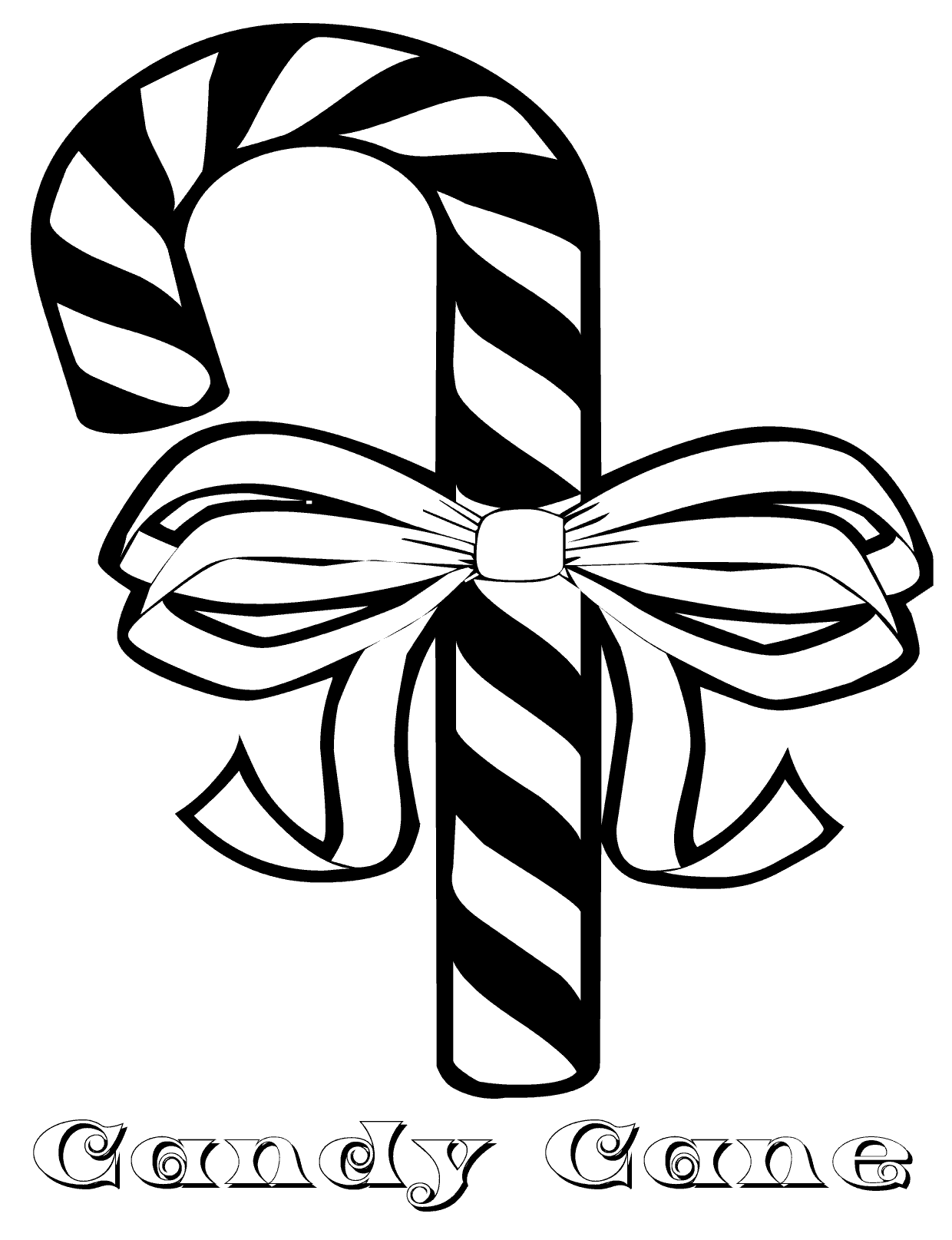 60 Candy Cane Template Printable 30