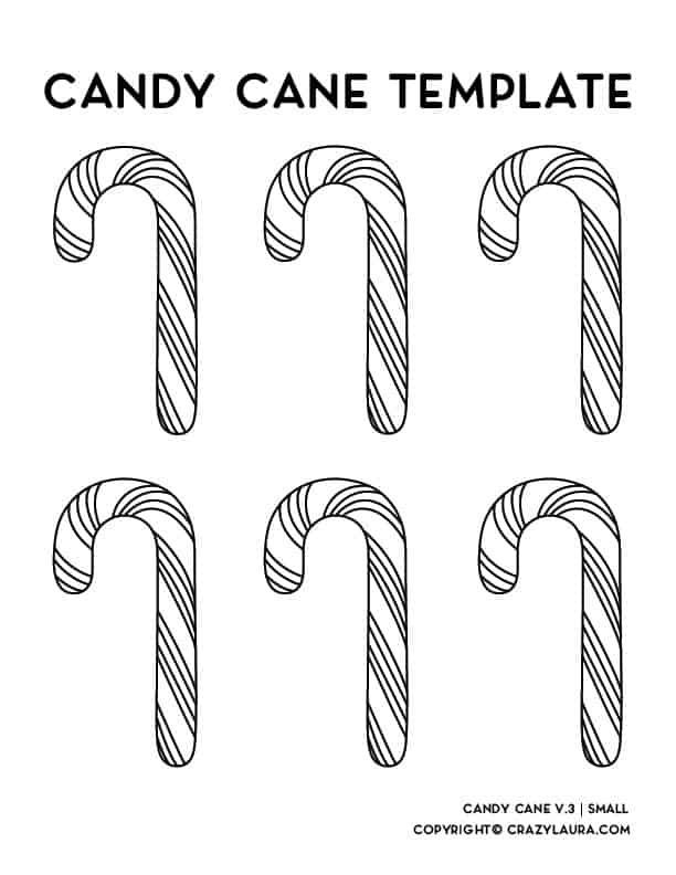 60 Candy Cane Template Printable 36