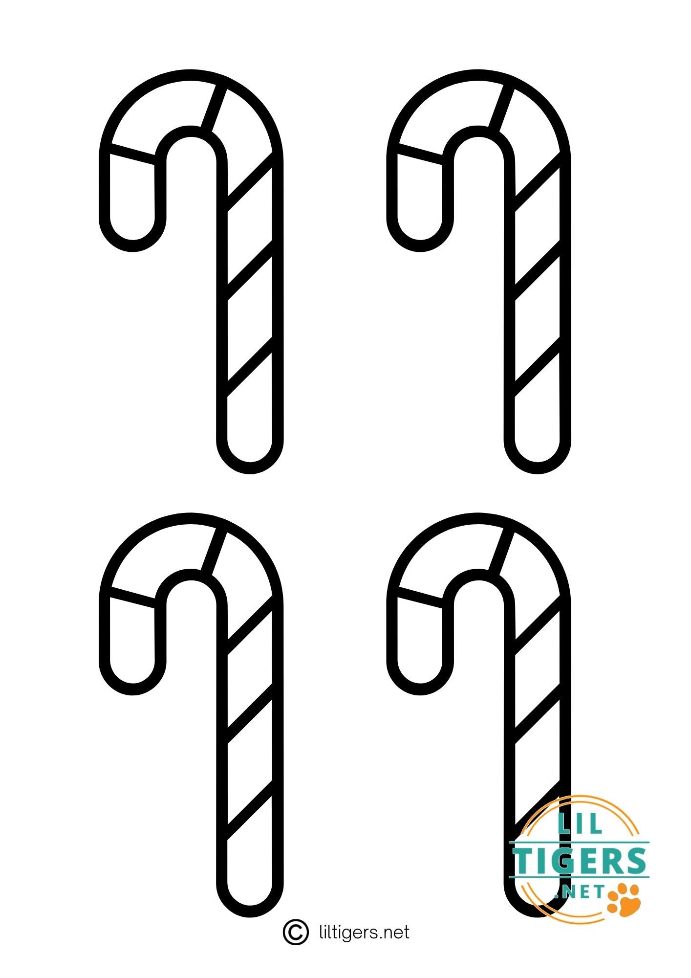 60 Candy Cane Template Printable 51