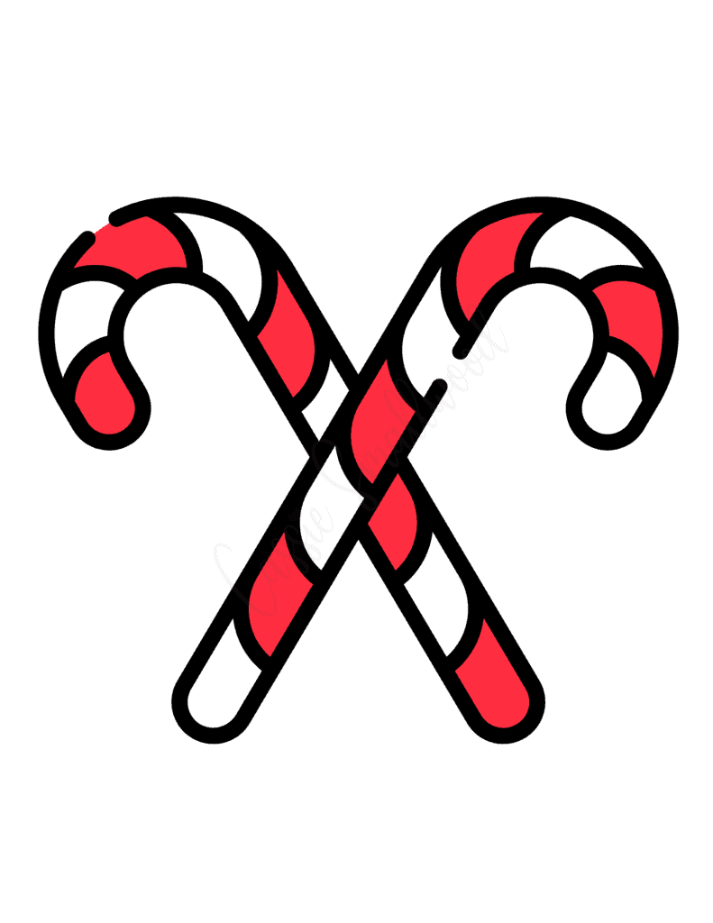 60 Candy Cane Template Printable 52