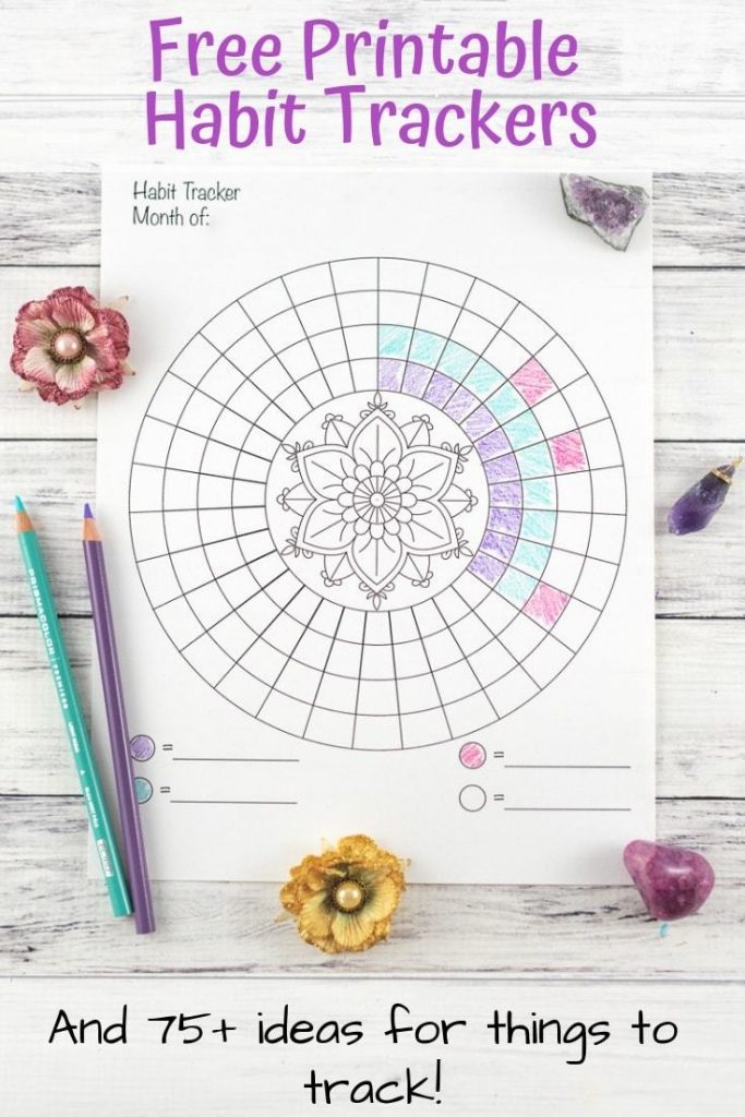 60 Circular Habit Tracker Printable Free 41