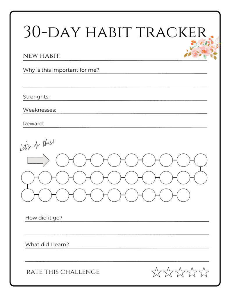 60 Circular Habit Tracker Printable Free 44