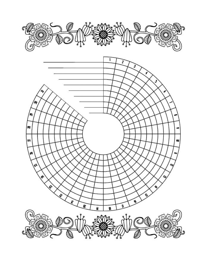 60 Circular Habit Tracker Printable Free 45