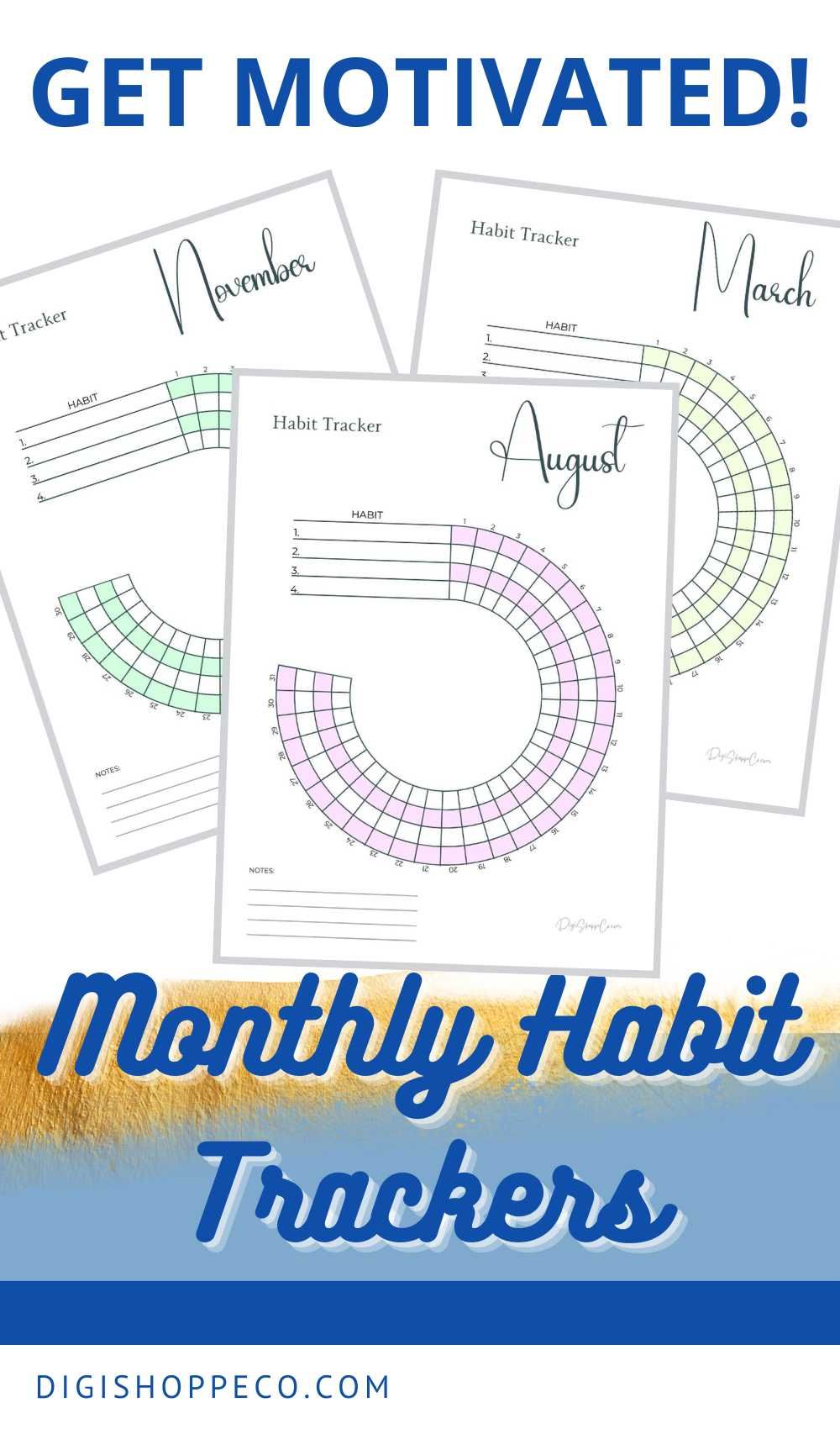 60 Circular Habit Tracker Printable Free 46