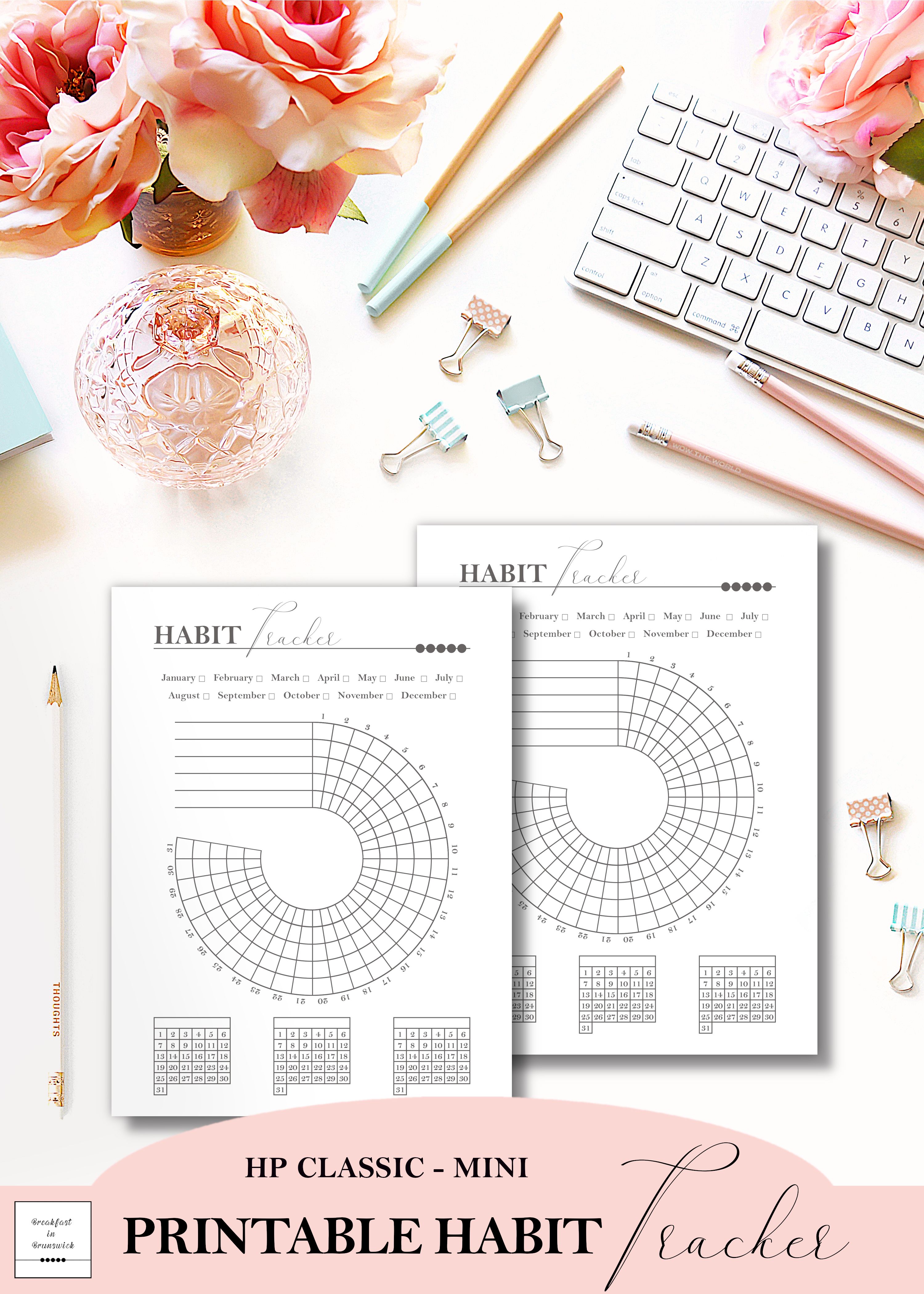 60 Circular Habit Tracker Printable Free 47