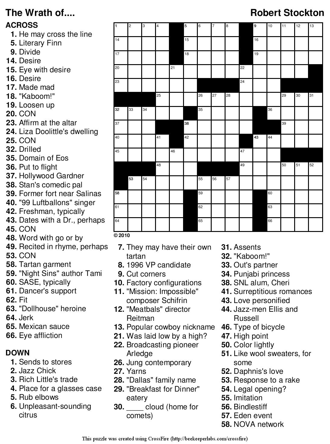 60 Create A Crossword Puzzle Free Printable 36