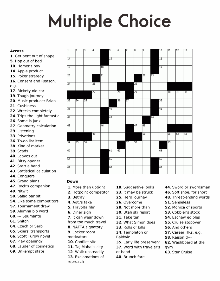 60 Create A Crossword Puzzle Free Printable 53