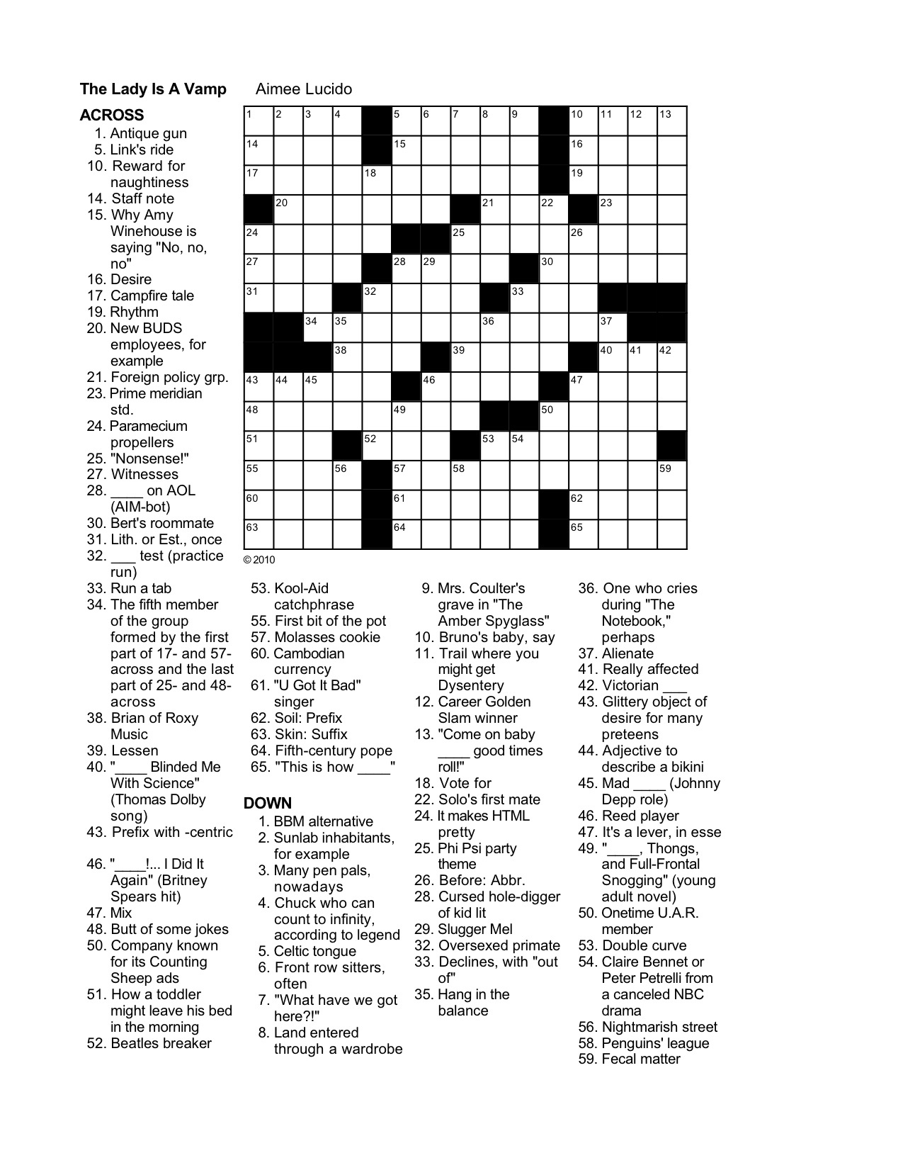 60 Create A Crossword Puzzle Free Printable 56