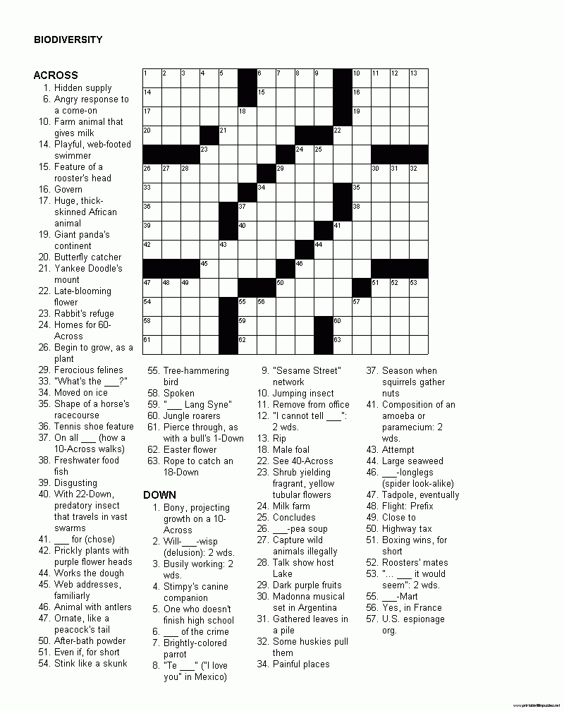 60 Create A Crossword Puzzle Free Printable 57