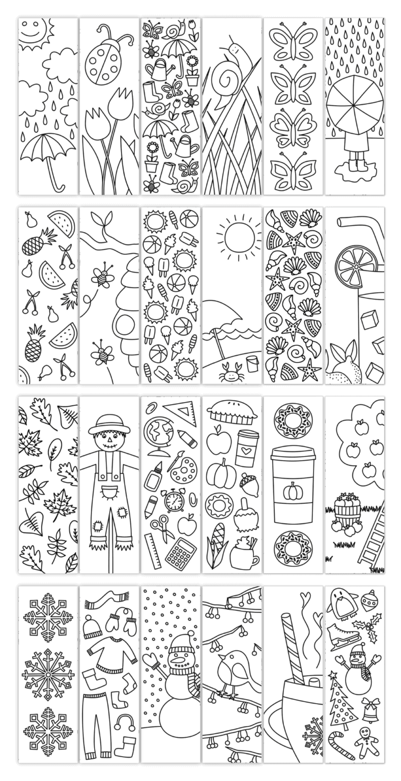 60 Free Printable Coloring Bookmarks 13