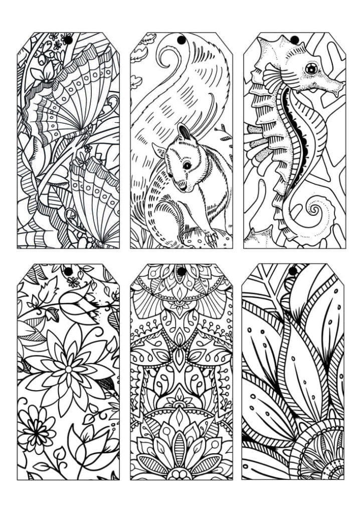 60 Free Printable Coloring Bookmarks 46