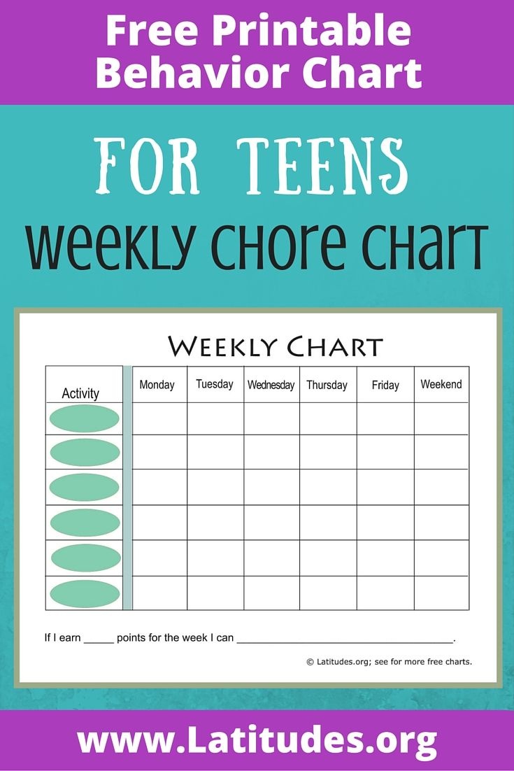 60 Free Printable Weekly Reward Charts 53