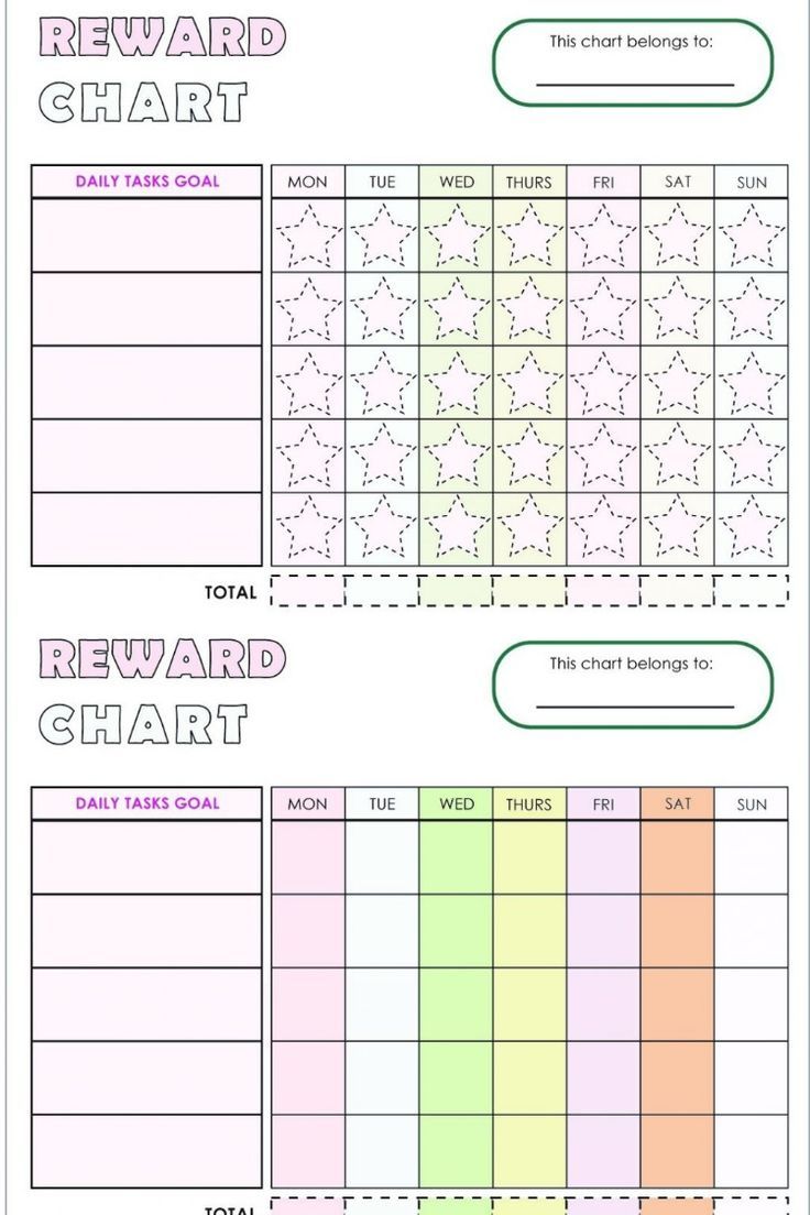 60 Free Printable Weekly Reward Charts 55