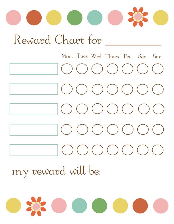 60 Free Printable Weekly Reward Charts 57