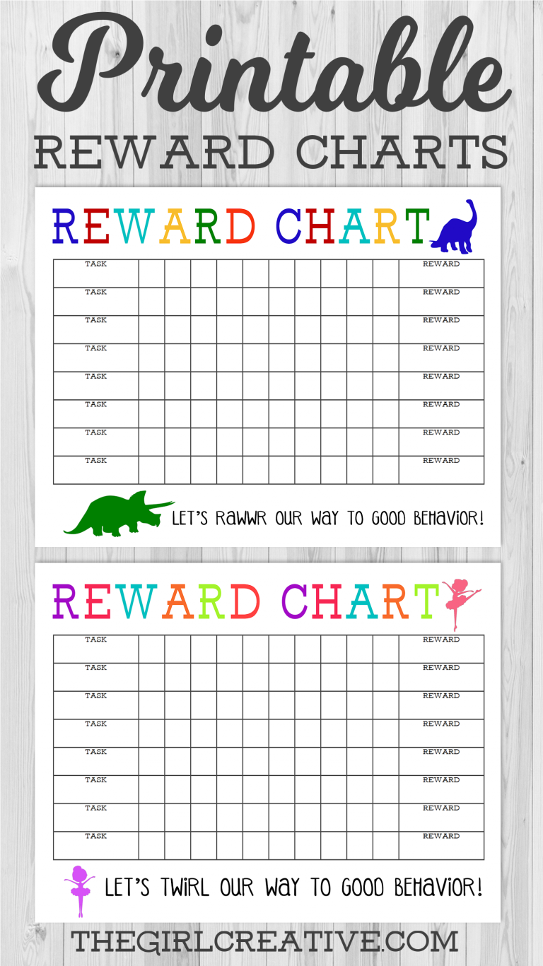 60 Free Printable Weekly Reward Charts 6