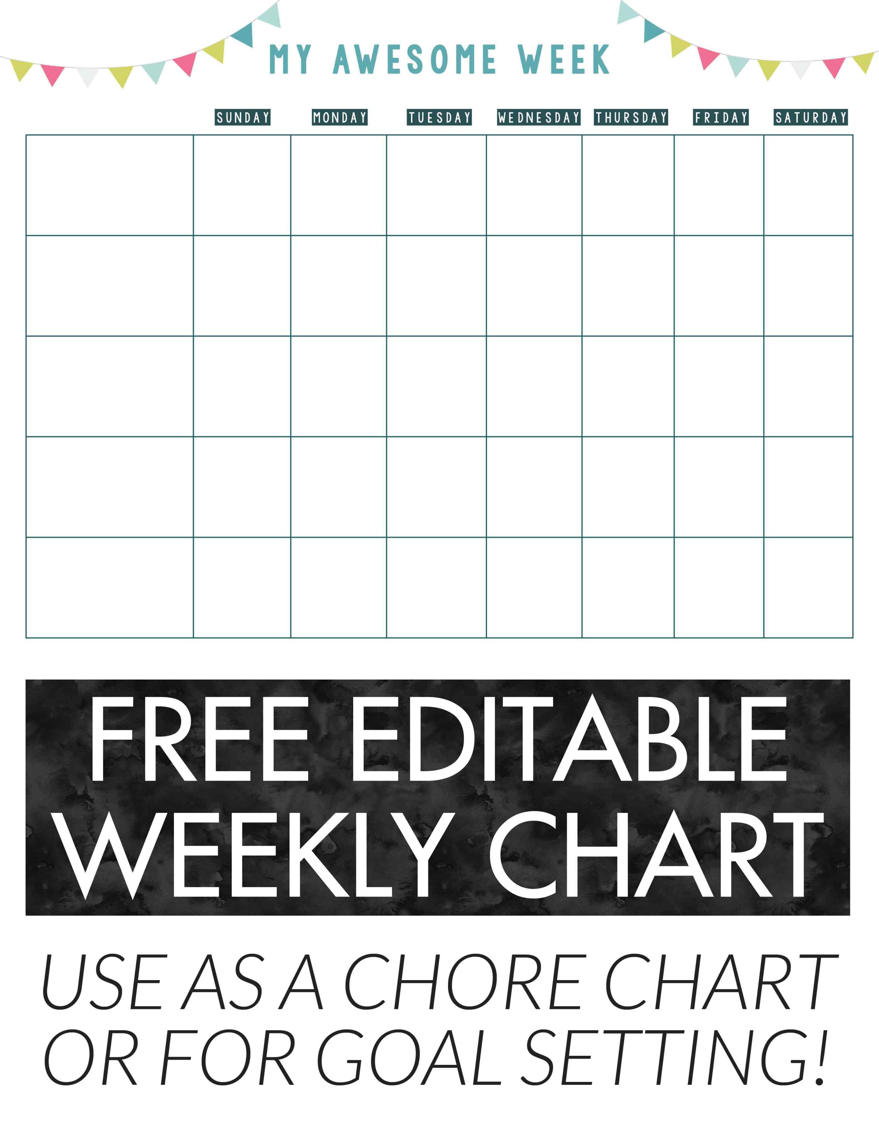 60 Free Printable Weekly Reward Charts 7