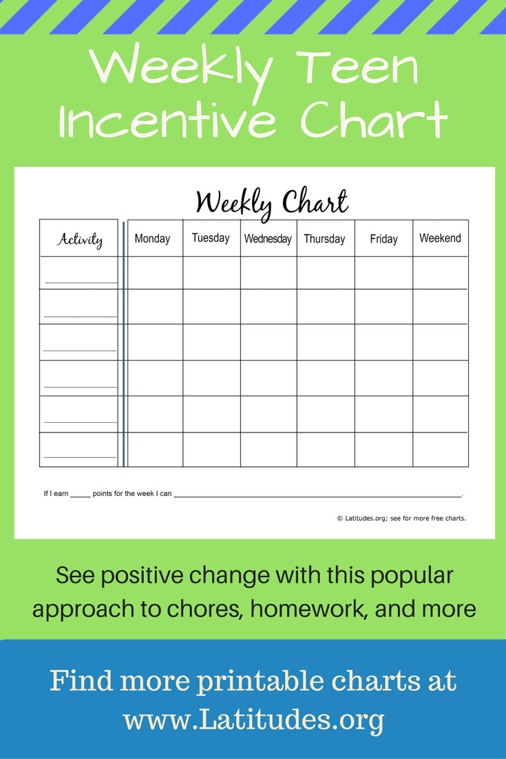 60 Free Printable Weekly Reward Charts 8