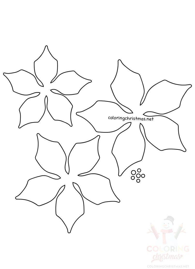 60 Poinsettia Template Printable Free 17