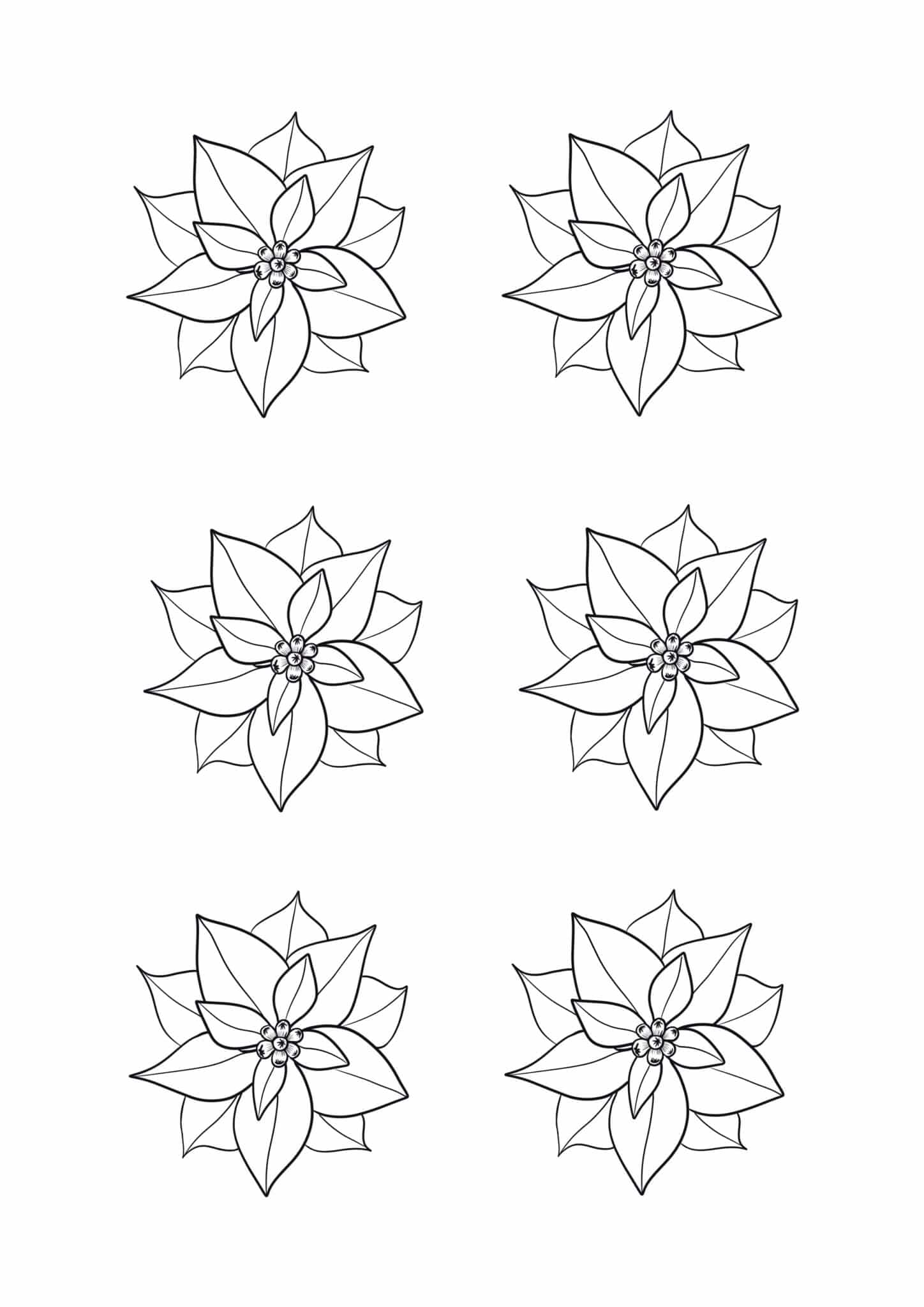 60 Poinsettia Template Printable Free 18