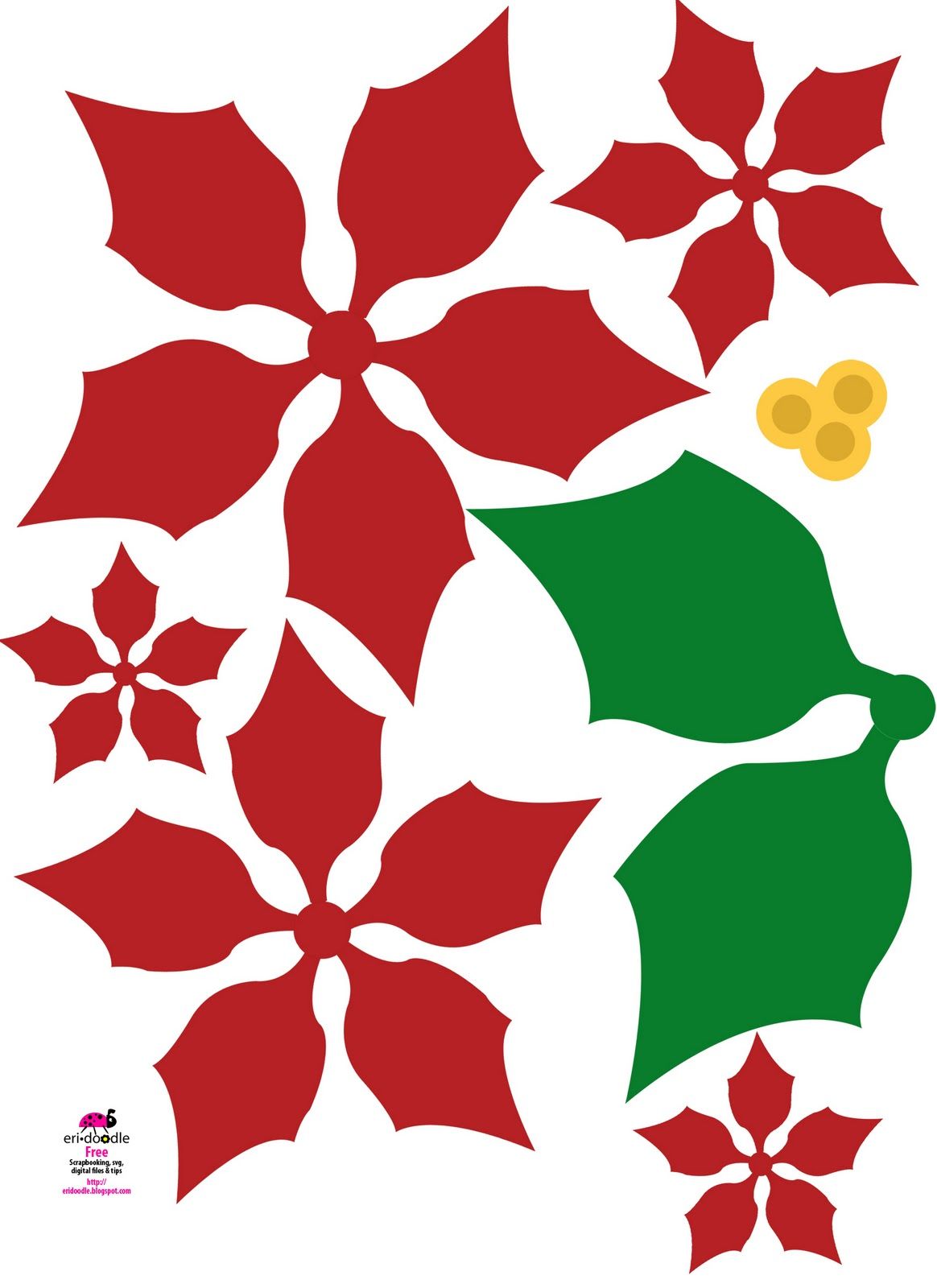 60 Poinsettia Template Printable Free 2