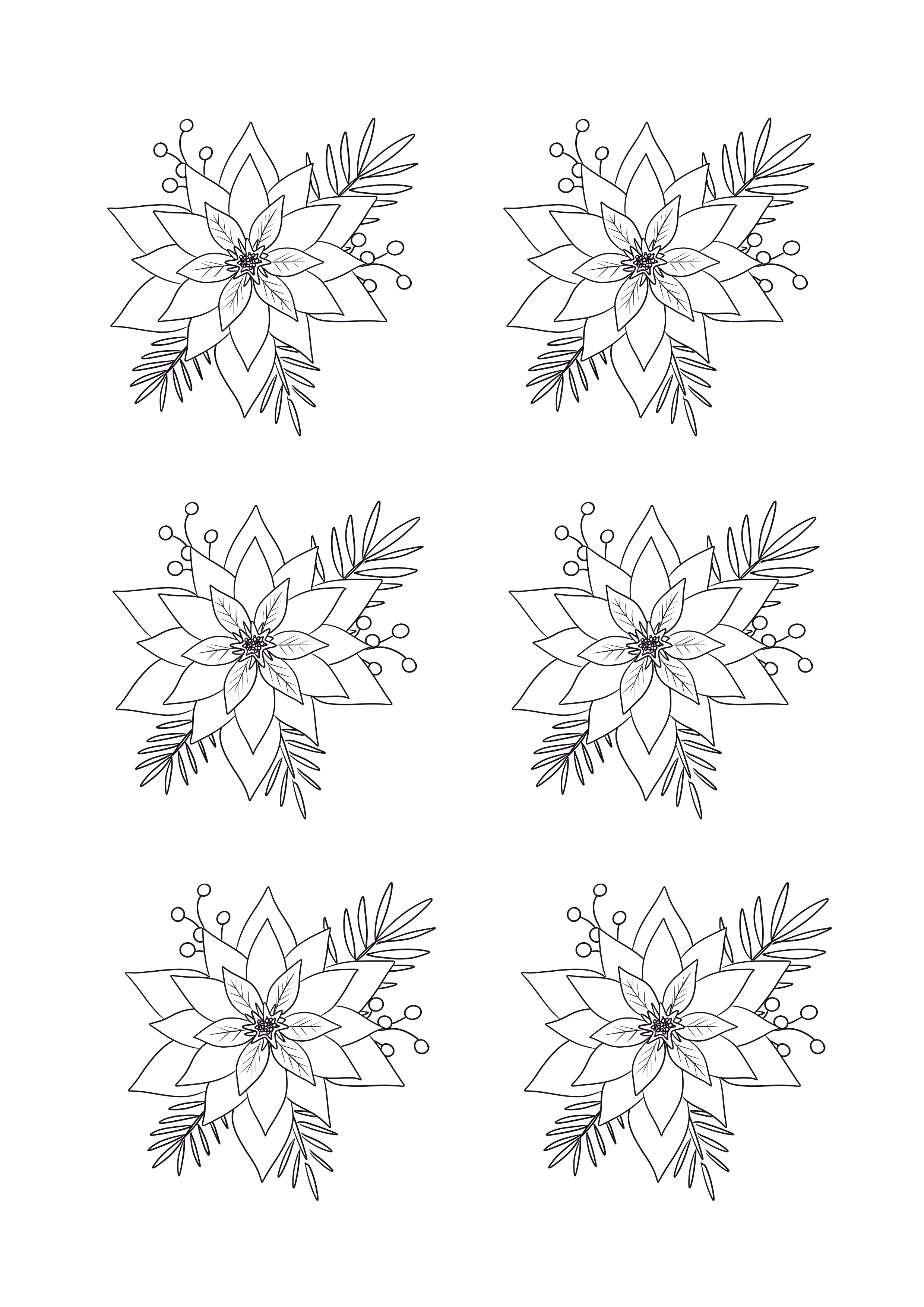 60 Poinsettia Template Printable Free 20