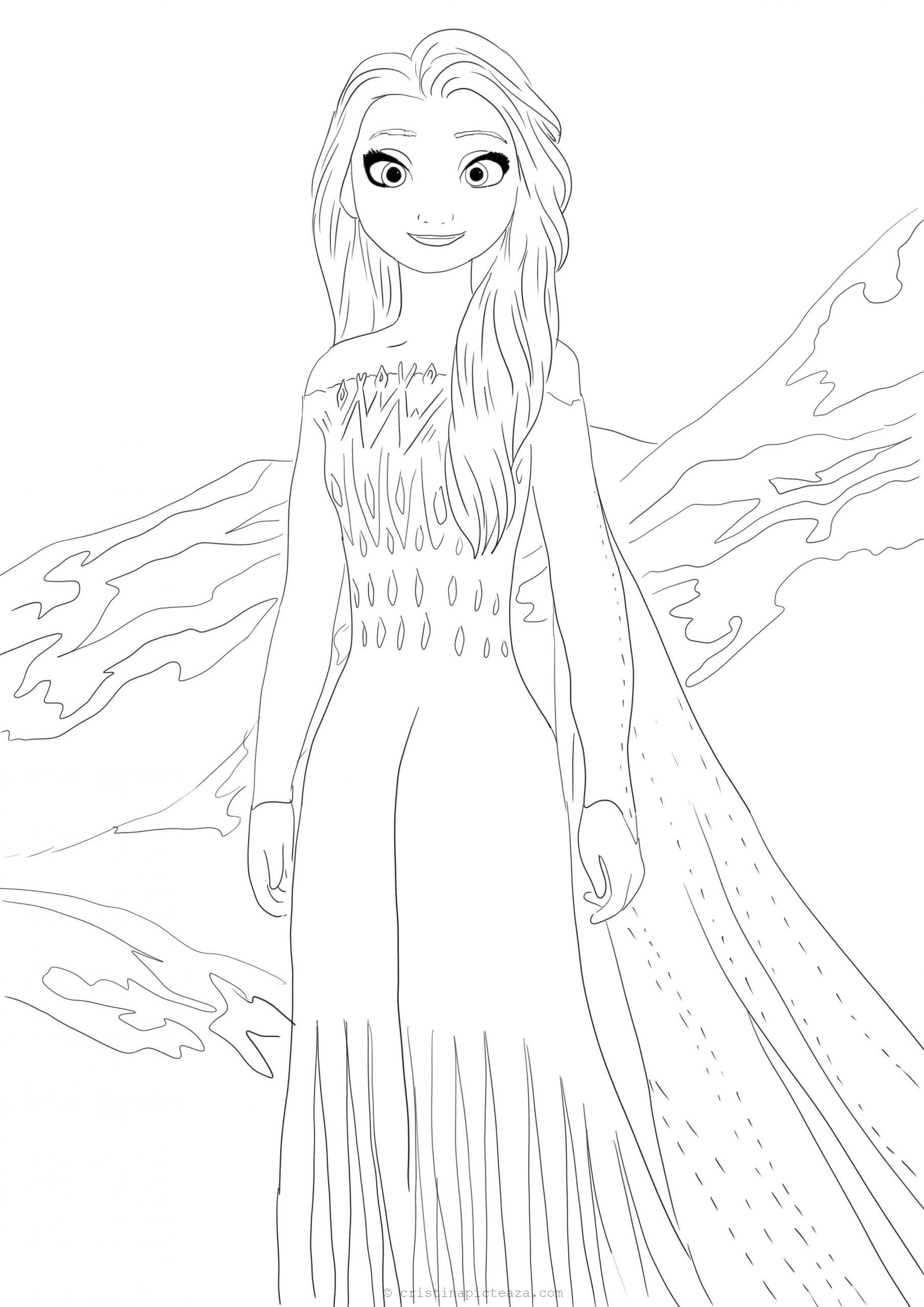 60 Printable Elsa Coloring Pages 47