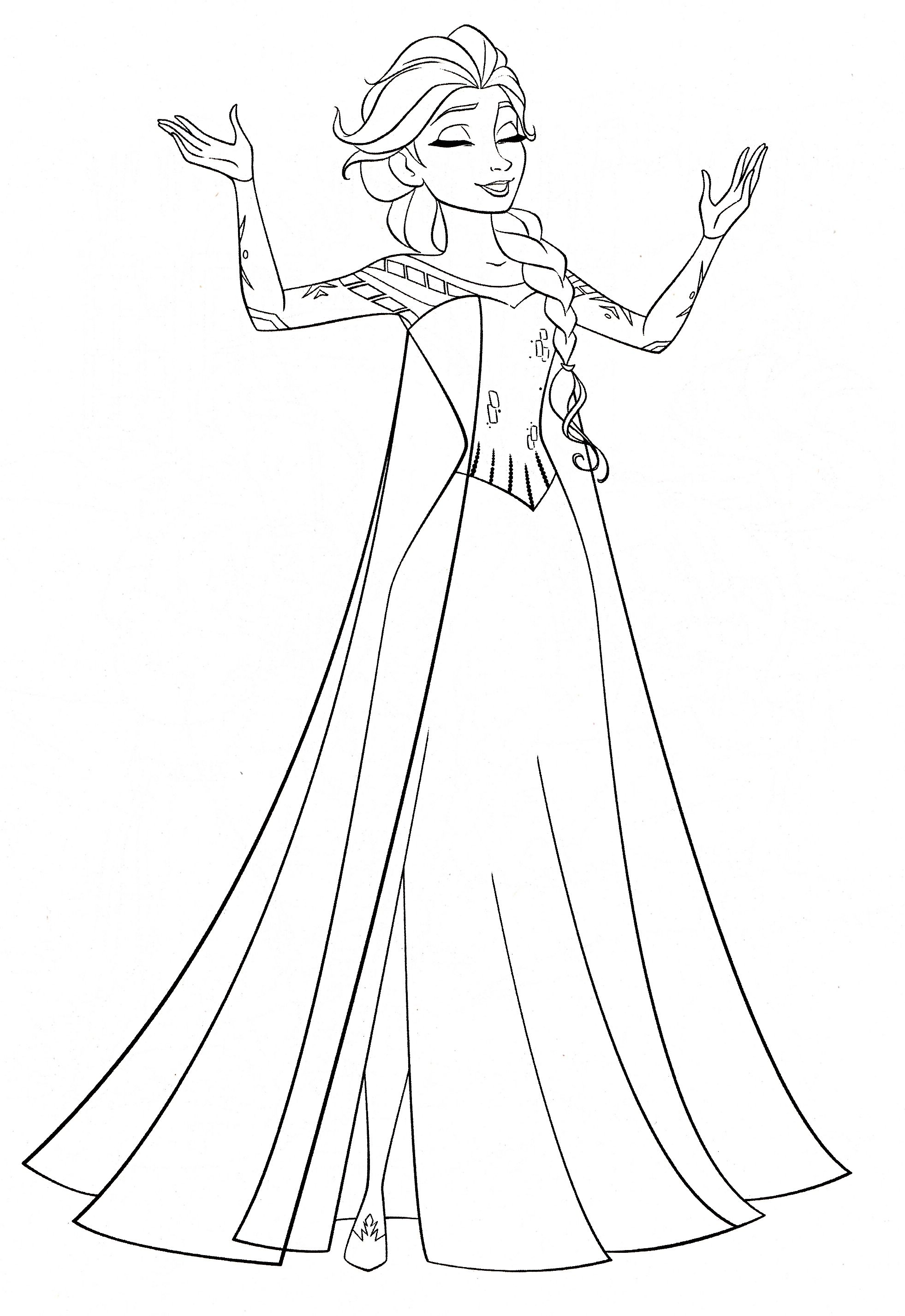 60 Printable Elsa Coloring Pages 50