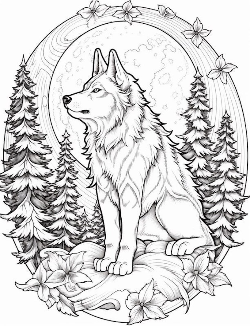 Save 60 Printable Coloring Pages Of Wolves Ideas 26