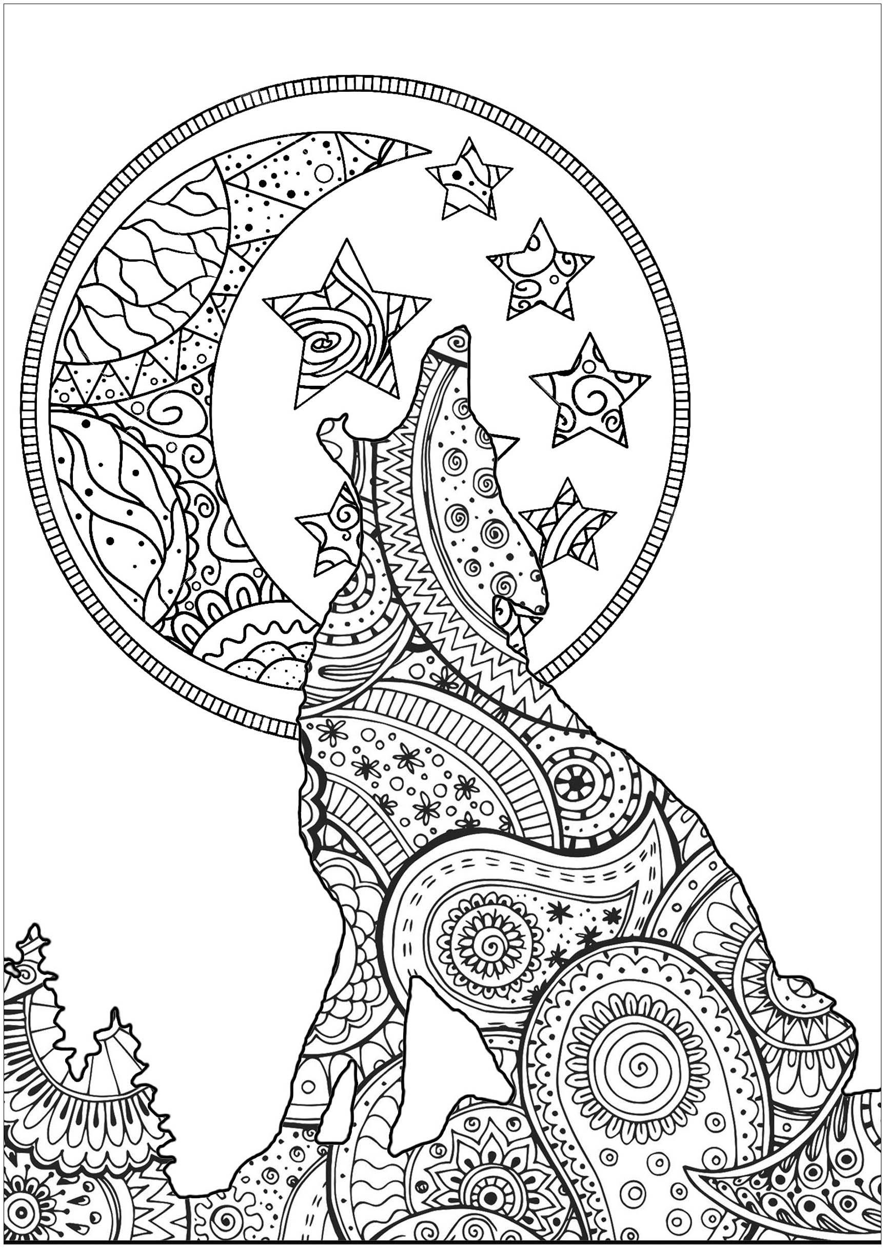 Save 60 Printable Coloring Pages Of Wolves Ideas 43