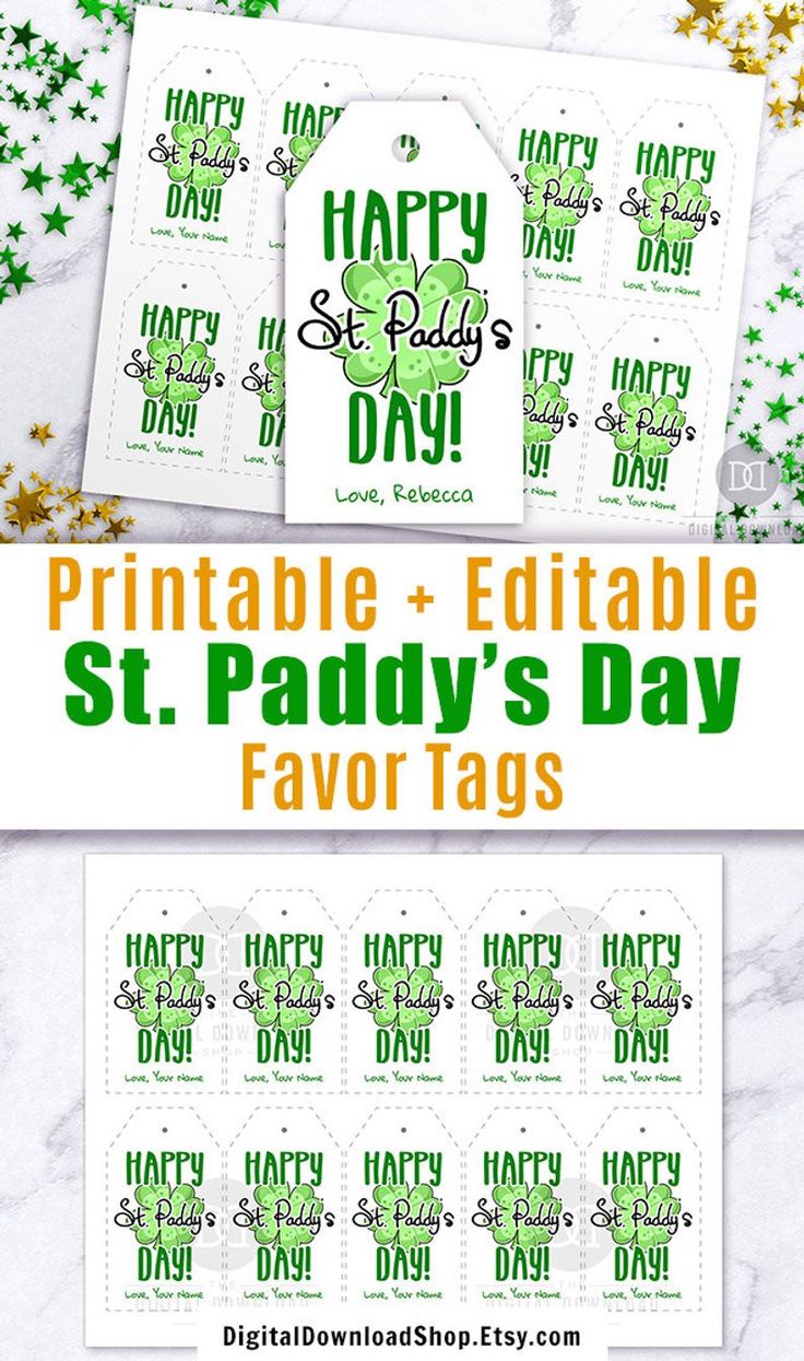 Save 60 Printable St Patrick Day Tags Ideas 46